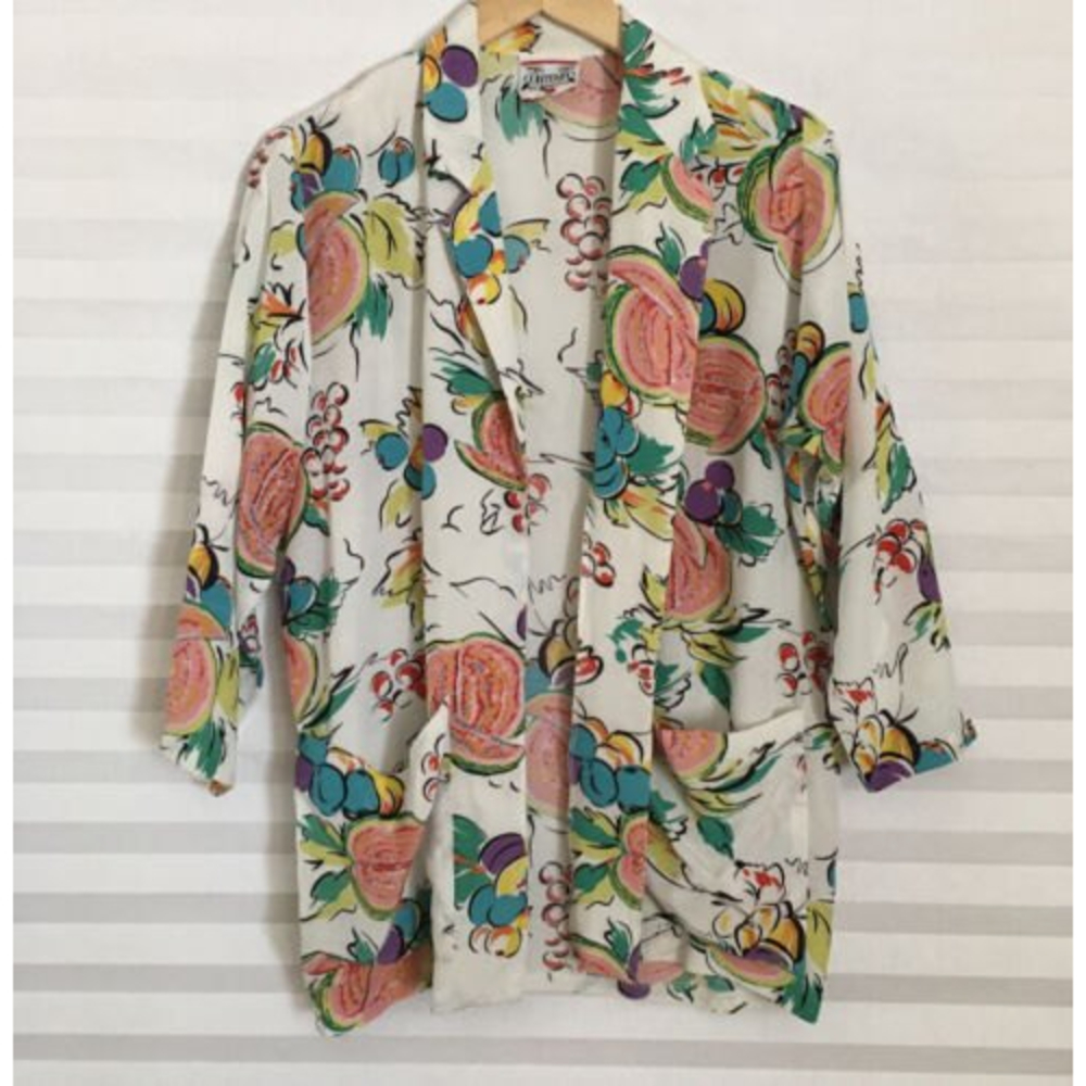 Contempo Casuals Open Front Cardigan Sz XL‎ Topper Layer Coverup Pockets Vintage